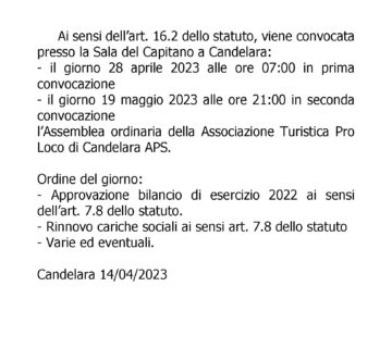 Convocazione assemblea 2023